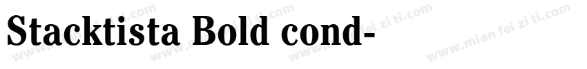 Stacktista Bold cond字体转换